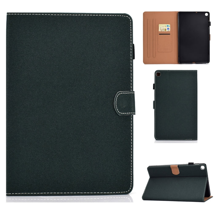 Funda de cuero con tapa horizontal magnética universal para Tablet PC de color sólido con ranuras para tarjetas y soporte