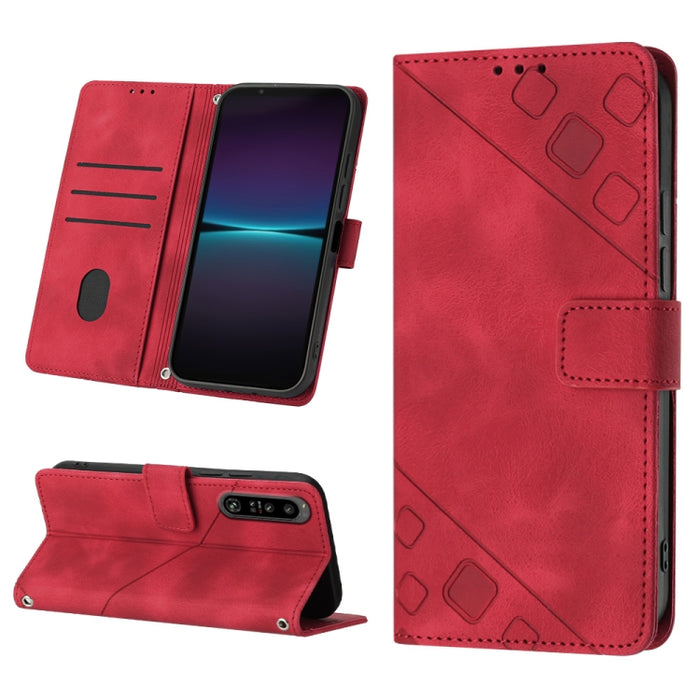 Estuche para teléfono de cuero en relieve con tacto de piel, For Sony Xperia 1 IV, For Sony Xperia 5 IV, For Sony Xperia 10 IV, For OPPO A78, For Xiaomi Redmi Note 12 Global, For Xiaomi Redmi 12C / 11A 4G, For Samsung Galaxy A04e / F04 / M04           ...