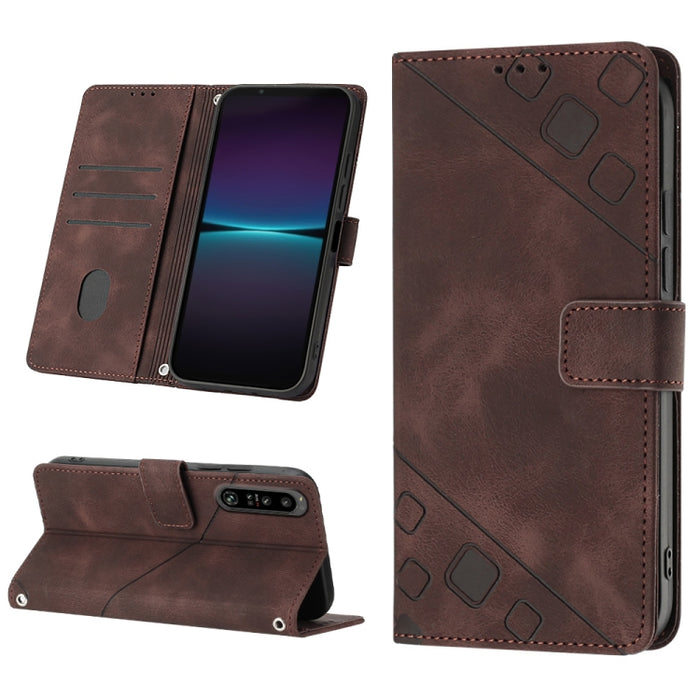 Estuche para teléfono de cuero en relieve con tacto de piel, For Sony Xperia 1 IV, For Sony Xperia 5 IV, For Sony Xperia 10 IV, For OPPO A78, For Xiaomi Redmi Note 12 Global, For Xiaomi Redmi 12C / 11A 4G, For Samsung Galaxy A04e / F04 / M04           ...