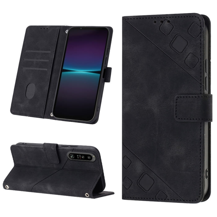 Estuche para teléfono de cuero en relieve con tacto de piel, For Sony Xperia 1 IV, For Sony Xperia 5 IV, For Sony Xperia 10 IV, For OPPO A78, For Xiaomi Redmi Note 12 Global, For Xiaomi Redmi 12C / 11A 4G, For Samsung Galaxy A04e / F04 / M04           ...