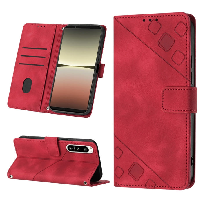 Estuche para teléfono de cuero en relieve con tacto de piel, For Sony Xperia 1 IV, For Sony Xperia 5 IV, For Sony Xperia 10 IV, For OPPO A78, For Xiaomi Redmi Note 12 Global, For Xiaomi Redmi 12C / 11A 4G, For Samsung Galaxy A04e / F04 / M04           ...