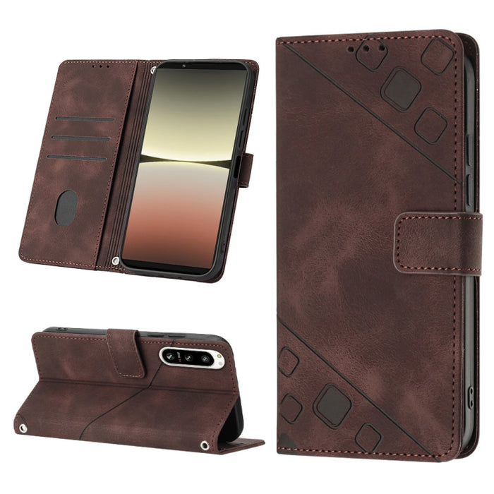 Estuche para teléfono de cuero en relieve con tacto de piel, For Sony Xperia 1 IV, For Sony Xperia 5 IV, For Sony Xperia 10 IV, For OPPO A78, For Xiaomi Redmi Note 12 Global, For Xiaomi Redmi 12C / 11A 4G, For Samsung Galaxy A04e / F04 / M04           ...