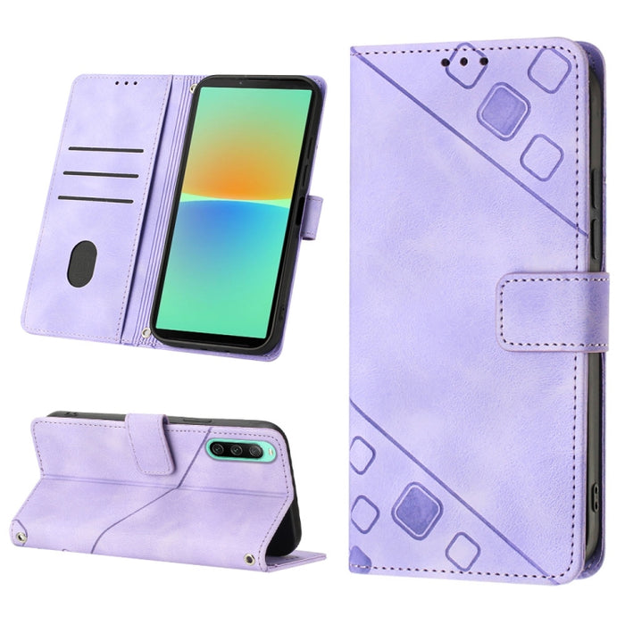 Estuche para teléfono de cuero en relieve con tacto de piel, For Sony Xperia 1 IV, For Sony Xperia 5 IV, For Sony Xperia 10 IV, For OPPO A78, For Xiaomi Redmi Note 12 Global, For Xiaomi Redmi 12C / 11A 4G, For Samsung Galaxy A04e / F04 / M04           ...