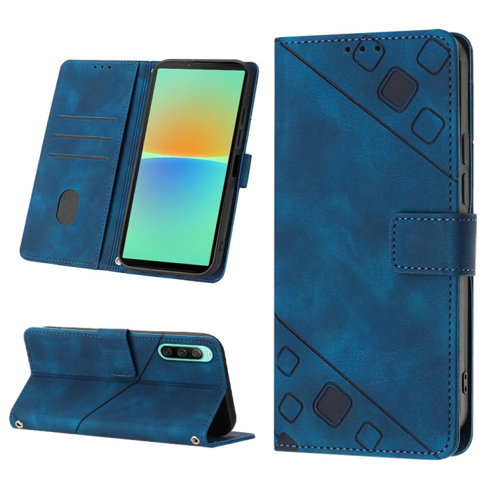 Estuche para teléfono de cuero en relieve con tacto de piel, For Sony Xperia 1 IV, For Sony Xperia 5 IV, For Sony Xperia 10 IV, For OPPO A78, For Xiaomi Redmi Note 12 Global, For Xiaomi Redmi 12C / 11A 4G, For Samsung Galaxy A04e / F04 / M04           ...