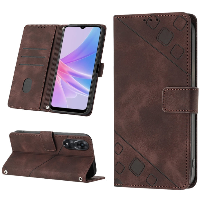 Estuche para teléfono de cuero en relieve con tacto de piel, For Sony Xperia 1 IV, For Sony Xperia 5 IV, For Sony Xperia 10 IV, For OPPO A78, For Xiaomi Redmi Note 12 Global, For Xiaomi Redmi 12C / 11A 4G, For Samsung Galaxy A04e / F04 / M04           ...