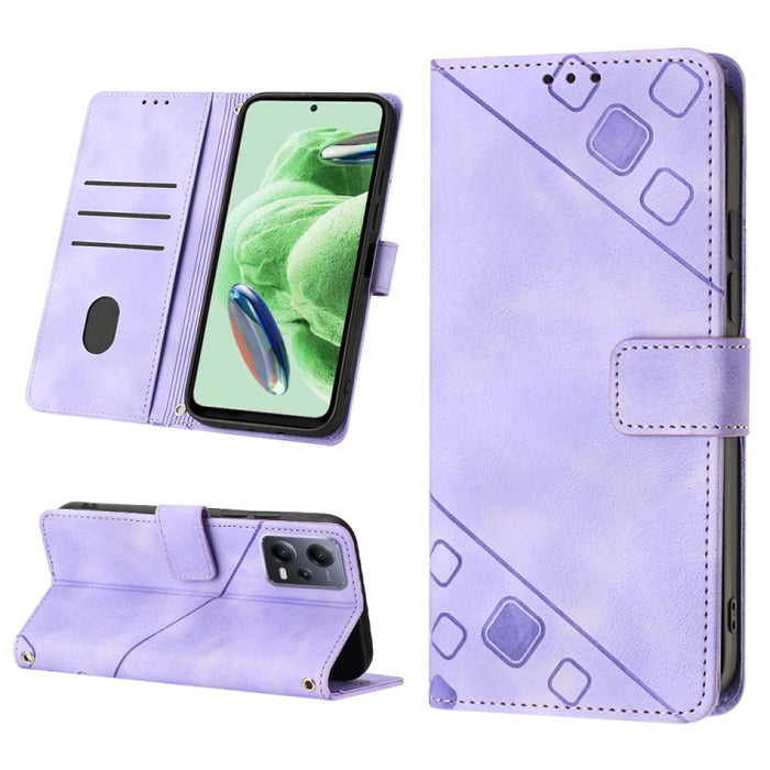 Estuche para teléfono de cuero en relieve con tacto de piel, For Sony Xperia 1 IV, For Sony Xperia 5 IV, For Sony Xperia 10 IV, For OPPO A78, For Xiaomi Redmi Note 12 Global, For Xiaomi Redmi 12C / 11A 4G, For Samsung Galaxy A04e / F04 / M04           ...