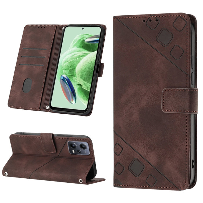 Estuche para teléfono de cuero en relieve con tacto de piel, For Sony Xperia 1 IV, For Sony Xperia 5 IV, For Sony Xperia 10 IV, For OPPO A78, For Xiaomi Redmi Note 12 Global, For Xiaomi Redmi 12C / 11A 4G, For Samsung Galaxy A04e / F04 / M04           ...