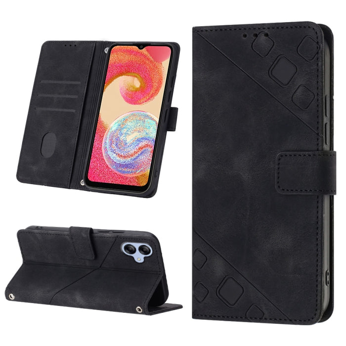 Estuche para teléfono de cuero en relieve con tacto de piel, For Sony Xperia 1 IV, For Sony Xperia 5 IV, For Sony Xperia 10 IV, For OPPO A78, For Xiaomi Redmi Note 12 Global, For Xiaomi Redmi 12C / 11A 4G, For Samsung Galaxy A04e / F04 / M04           ...