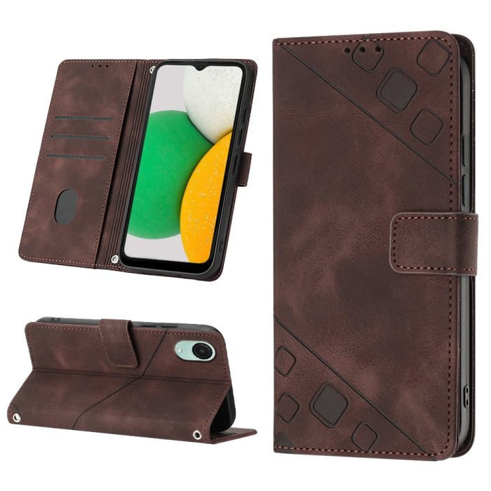 Estuche para teléfono de cuero en relieve con tacto de piel, For Sony Xperia 1 IV, For Sony Xperia 5 IV, For Sony Xperia 10 IV, For OPPO A78, For Xiaomi Redmi Note 12 Global, For Xiaomi Redmi 12C / 11A 4G, For Samsung Galaxy A04e / F04 / M04           ...