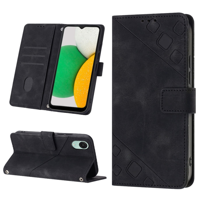 Estuche para teléfono de cuero en relieve con tacto de piel, For Sony Xperia 1 IV, For Sony Xperia 5 IV, For Sony Xperia 10 IV, For OPPO A78, For Xiaomi Redmi Note 12 Global, For Xiaomi Redmi 12C / 11A 4G, For Samsung Galaxy A04e / F04 / M04           ...