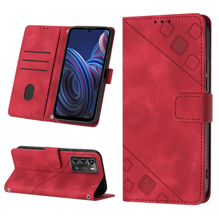 Estuche para teléfono de cuero en relieve con tacto de piel, For Sony Xperia 1 IV, For Sony Xperia 5 IV, For Sony Xperia 10 IV, For OPPO A78, For Xiaomi Redmi Note 12 Global, For Xiaomi Redmi 12C / 11A 4G, For Samsung Galaxy A04e / F04 / M04           ...