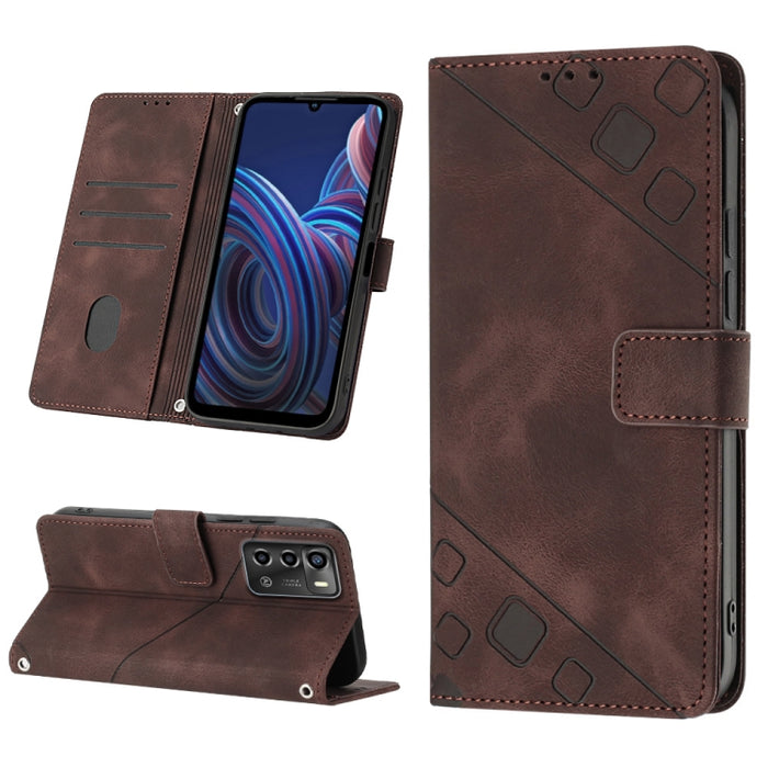 Estuche para teléfono de cuero en relieve con tacto de piel, For Sony Xperia 1 IV, For Sony Xperia 5 IV, For Sony Xperia 10 IV, For OPPO A78, For Xiaomi Redmi Note 12 Global, For Xiaomi Redmi 12C / 11A 4G, For Samsung Galaxy A04e / F04 / M04           ...