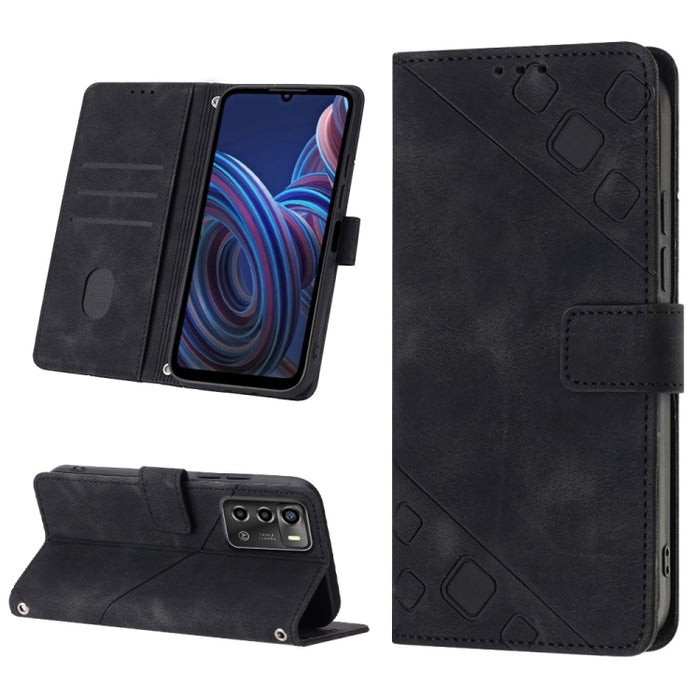 Estuche para teléfono de cuero en relieve con tacto de piel, For Sony Xperia 1 IV, For Sony Xperia 5 IV, For Sony Xperia 10 IV, For OPPO A78, For Xiaomi Redmi Note 12 Global, For Xiaomi Redmi 12C / 11A 4G, For Samsung Galaxy A04e / F04 / M04           ...