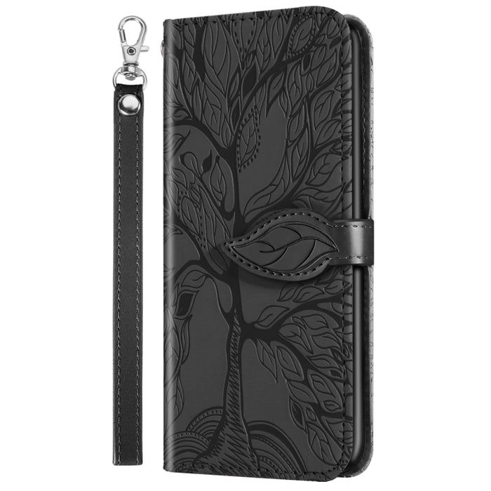Estuche para teléfono de cuero con estampado de árbol de vida, For Xiaomi Poco X5, For Xiaomi Poco X5 Pro