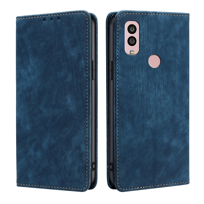 Estuche para teléfono de cuero magnético con cepillo antirrobo RFID, For Motorola Moto G53 5G/G13 4G/G23 4G, For Motorola Moto G73 5G, For OPPO Reno8 T 5G/A1 Pro 5G, For Xiaomi Redmi 12C 4G, For Kyocera Android One S10, For OnePlus Ace 2/11R