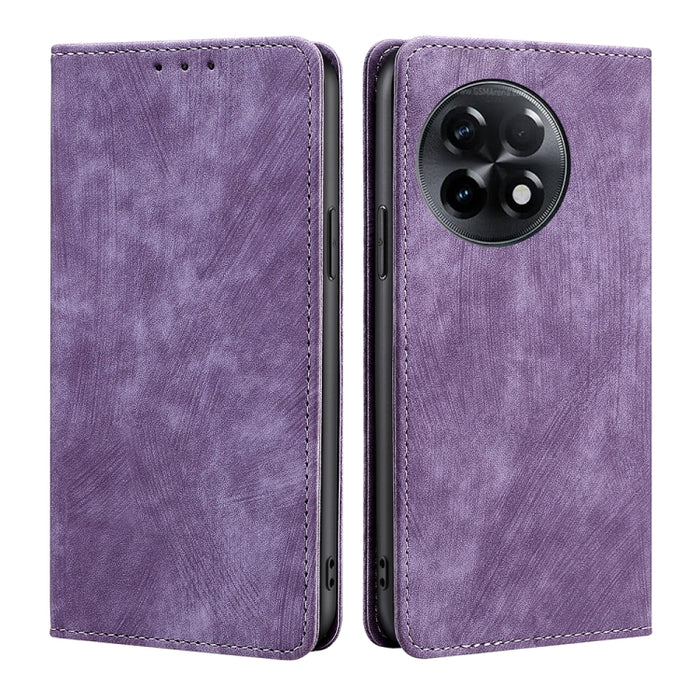 Estuche para teléfono de cuero magnético con cepillo antirrobo RFID, For Motorola Moto G53 5G/G13 4G/G23 4G, For Motorola Moto G73 5G, For OPPO Reno8 T 5G/A1 Pro 5G, For Xiaomi Redmi 12C 4G, For Kyocera Android One S10, For OnePlus Ace 2/11R