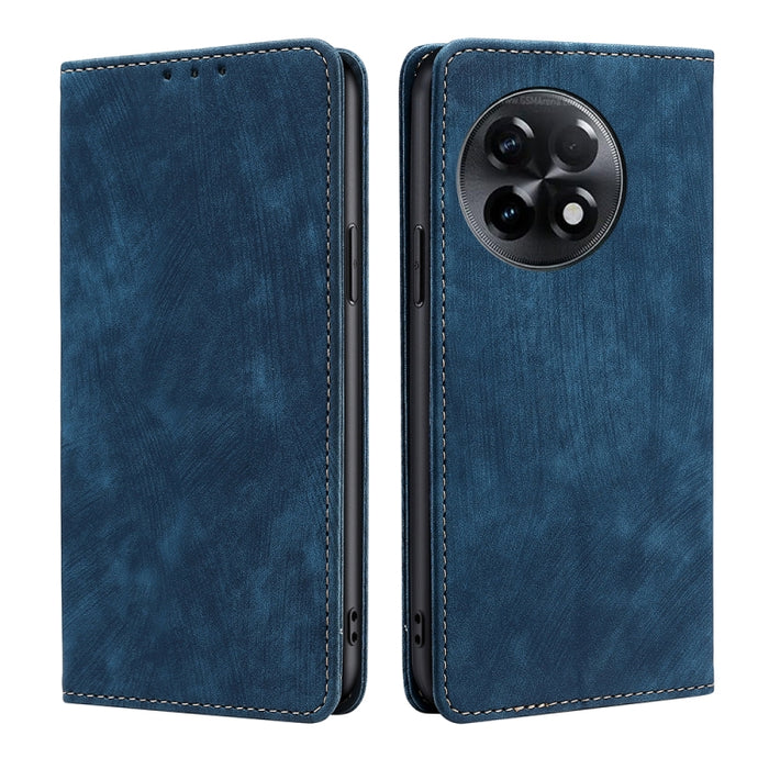 Estuche para teléfono de cuero magnético con cepillo antirrobo RFID, For Motorola Moto G53 5G/G13 4G/G23 4G, For Motorola Moto G73 5G, For OPPO Reno8 T 5G/A1 Pro 5G, For Xiaomi Redmi 12C 4G, For Kyocera Android One S10, For OnePlus Ace 2/11R