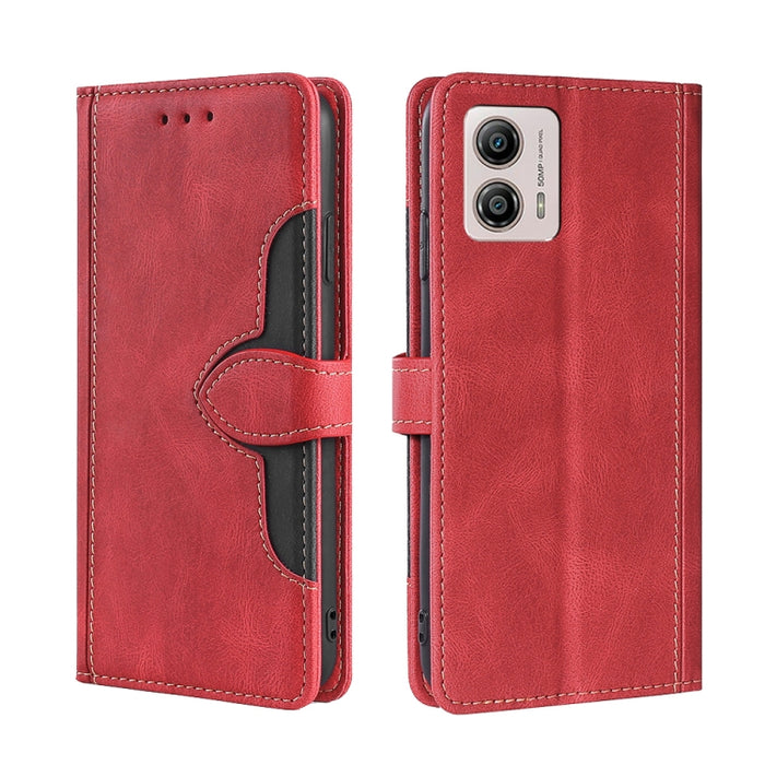 Estuche para teléfono de cuero con hebilla magnética y sensación de piel, For Motorola Moto G53 5G/G13 4G/G23 4G, For Motorola Moto G73 5G, For OPPO Reno8 T 5G/A1 Pro 5G, For Xiaomi Redmi 12C 4G, For Kyocera Android One S10, For OnePlus Ace 2/11R