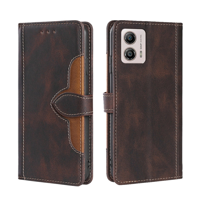 Estuche para teléfono de cuero con hebilla magnética y sensación de piel, For Motorola Moto G53 5G/G13 4G/G23 4G, For Motorola Moto G73 5G, For OPPO Reno8 T 5G/A1 Pro 5G, For Xiaomi Redmi 12C 4G, For Kyocera Android One S10, For OnePlus Ace 2/11R