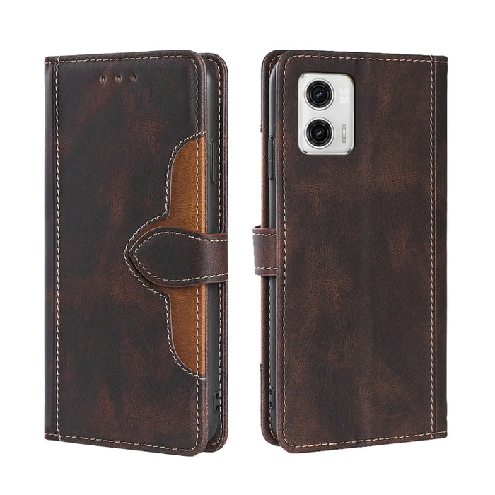 Estuche para teléfono de cuero con hebilla magnética y sensación de piel, For Motorola Moto G53 5G/G13 4G/G23 4G, For Motorola Moto G73 5G, For OPPO Reno8 T 5G/A1 Pro 5G, For Xiaomi Redmi 12C 4G, For Kyocera Android One S10, For OnePlus Ace 2/11R