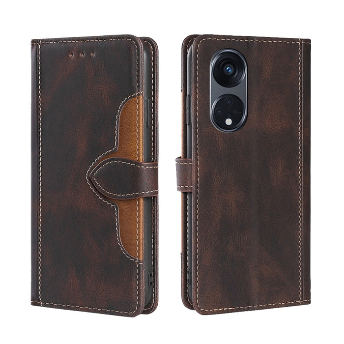 Estuche para teléfono de cuero con hebilla magnética y sensación de piel, For Motorola Moto G53 5G/G13 4G/G23 4G, For Motorola Moto G73 5G, For OPPO Reno8 T 5G/A1 Pro 5G, For Xiaomi Redmi 12C 4G, For Kyocera Android One S10, For OnePlus Ace 2/11R