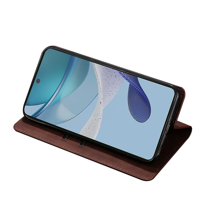 Estuche para teléfono de cuero con tapa horizontal magnética con sensación de piel, For Motorola Moto G53 5G/G13 4G/G23 4G, For Motorola Moto G73 5G, For OPPO Reno8 T 5G/A1 Pro 5G, For Xiaomi Redmi 12C 4G, For Kyocera Android One S10                   ...