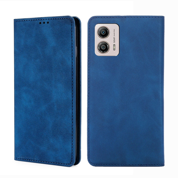 Estuche para teléfono de cuero con tapa horizontal magnética con sensación de piel, For Motorola Moto G53 5G/G13 4G/G23 4G, For Motorola Moto G73 5G, For OPPO Reno8 T 5G/A1 Pro 5G, For Xiaomi Redmi 12C 4G, For Kyocera Android One S10                   ...