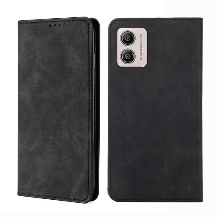 Estuche para teléfono de cuero con tapa horizontal magnética con sensación de piel, For Motorola Moto G53 5G/G13 4G/G23 4G, For Motorola Moto G73 5G, For OPPO Reno8 T 5G/A1 Pro 5G, For Xiaomi Redmi 12C 4G, For Kyocera Android One S10                   ...