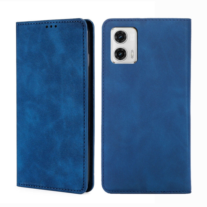 Estuche para teléfono de cuero con tapa horizontal magnética con sensación de piel, For Motorola Moto G53 5G/G13 4G/G23 4G, For Motorola Moto G73 5G, For OPPO Reno8 T 5G/A1 Pro 5G, For Xiaomi Redmi 12C 4G, For Kyocera Android One S10                   ...