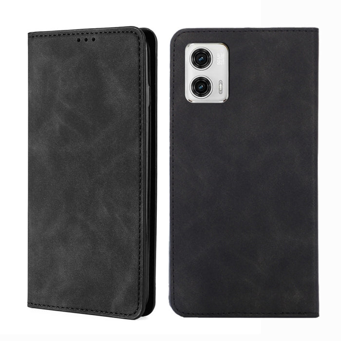 Estuche para teléfono de cuero con tapa horizontal magnética con sensación de piel, For Motorola Moto G53 5G/G13 4G/G23 4G, For Motorola Moto G73 5G, For OPPO Reno8 T 5G/A1 Pro 5G, For Xiaomi Redmi 12C 4G, For Kyocera Android One S10                   ...