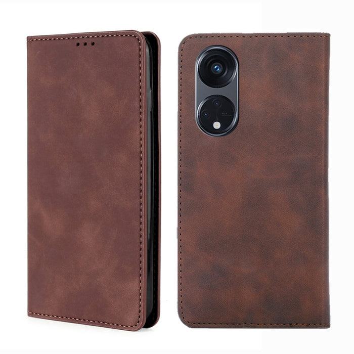 Estuche para teléfono de cuero con tapa horizontal magnética con sensación de piel, For Motorola Moto G53 5G/G13 4G/G23 4G, For Motorola Moto G73 5G, For OPPO Reno8 T 5G/A1 Pro 5G, For Xiaomi Redmi 12C 4G, For Kyocera Android One S10                   ...