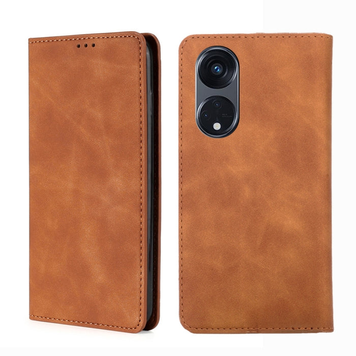 Estuche para teléfono de cuero con tapa horizontal magnética con sensación de piel, For Motorola Moto G53 5G/G13 4G/G23 4G, For Motorola Moto G73 5G, For OPPO Reno8 T 5G/A1 Pro 5G, For Xiaomi Redmi 12C 4G, For Kyocera Android One S10                   ...