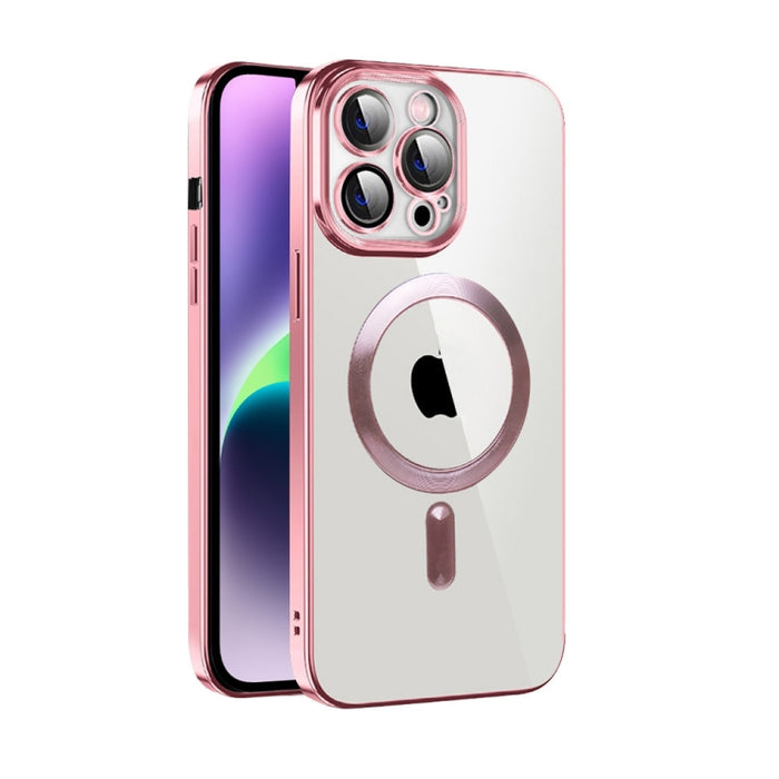 Caja de teléfono MagSafe de TPU con revestimiento de textura de CD con película de lente, For iPhone 14, For iPhone 14 Plus, For iPhone 14 Pro, For iPhone 14 Pro Max, For iPhone 13, For iPhone 13 Pro, For iPhone 13 Pro Max, For iPhone 12               ...