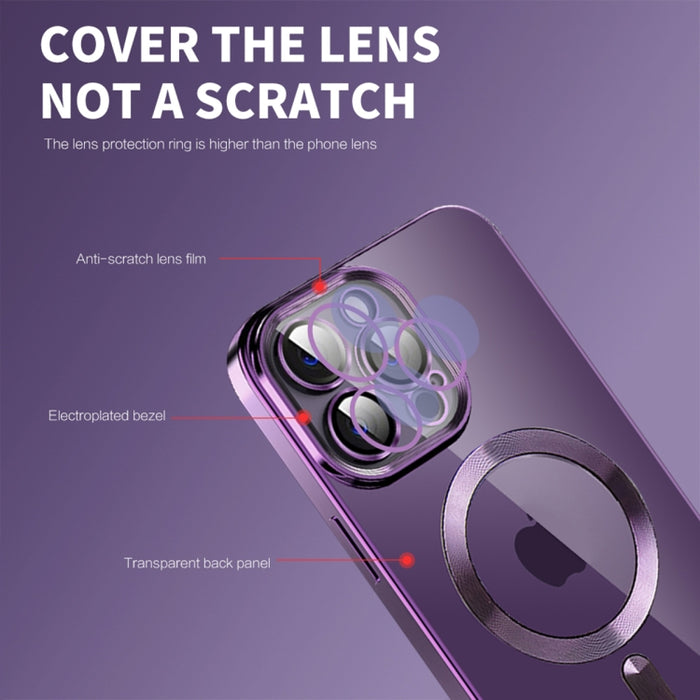 Caja de teléfono MagSafe de TPU con revestimiento de textura de CD con película de lente, For iPhone 14, For iPhone 14 Plus, For iPhone 14 Pro, For iPhone 14 Pro Max, For iPhone 13, For iPhone 13 Pro, For iPhone 13 Pro Max, For iPhone 12               ...
