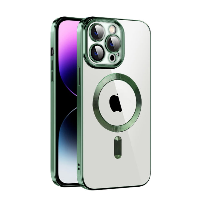 Caja de teléfono MagSafe de TPU con revestimiento de textura de CD con película de lente, For iPhone 14, For iPhone 14 Plus, For iPhone 14 Pro, For iPhone 14 Pro Max, For iPhone 13, For iPhone 13 Pro, For iPhone 13 Pro Max, For iPhone 12               ...