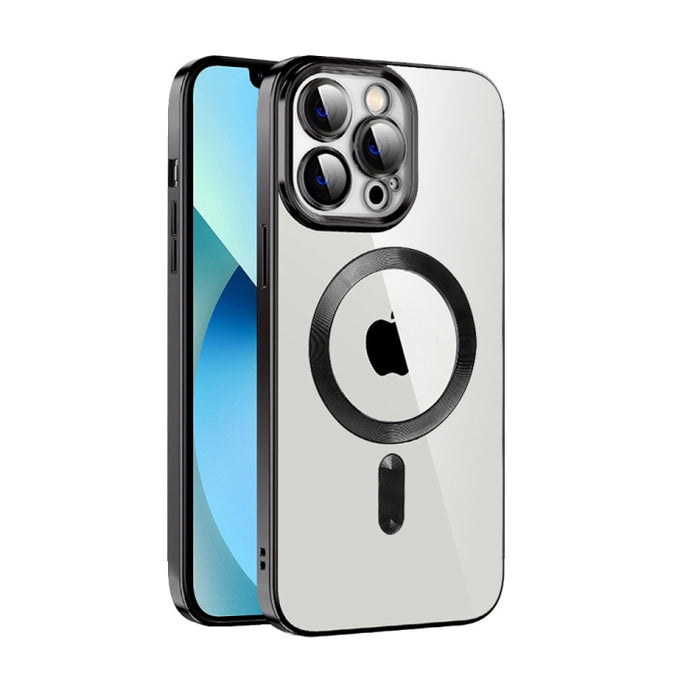 Caja de teléfono MagSafe de TPU con revestimiento de textura de CD con película de lente, For iPhone 14, For iPhone 14 Plus, For iPhone 14 Pro, For iPhone 14 Pro Max, For iPhone 13, For iPhone 13 Pro, For iPhone 13 Pro Max, For iPhone 12               ...