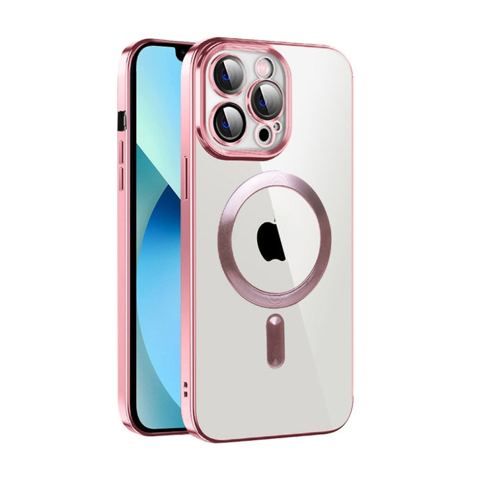 Caja de teléfono MagSafe de TPU con revestimiento de textura de CD con película de lente, For iPhone 14, For iPhone 14 Plus, For iPhone 14 Pro, For iPhone 14 Pro Max, For iPhone 13, For iPhone 13 Pro, For iPhone 13 Pro Max, For iPhone 12               ...