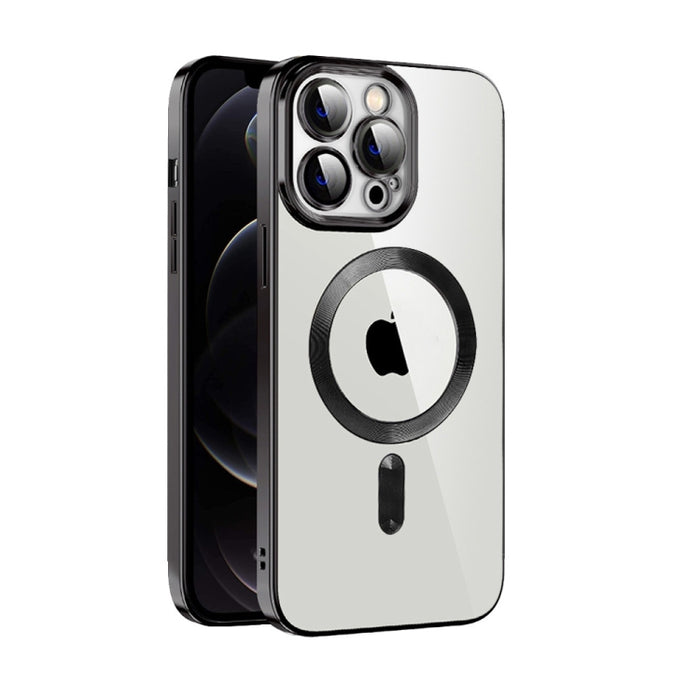 Caja de teléfono MagSafe de TPU con revestimiento de textura de CD con película de lente, For iPhone 14, For iPhone 14 Plus, For iPhone 14 Pro, For iPhone 14 Pro Max, For iPhone 13, For iPhone 13 Pro, For iPhone 13 Pro Max, For iPhone 12               ...