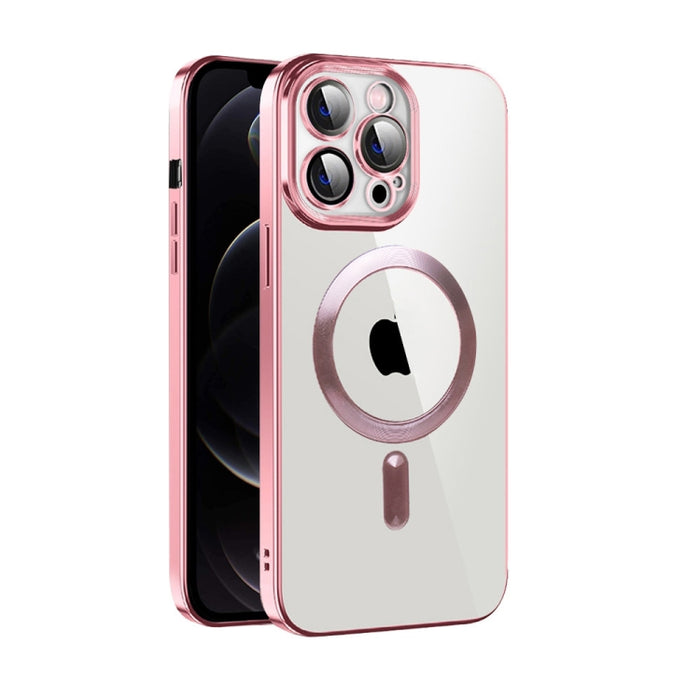 Caja de teléfono MagSafe de TPU con revestimiento de textura de CD con película de lente, For iPhone 14, For iPhone 14 Plus, For iPhone 14 Pro, For iPhone 14 Pro Max, For iPhone 13, For iPhone 13 Pro, For iPhone 13 Pro Max, For iPhone 12               ...