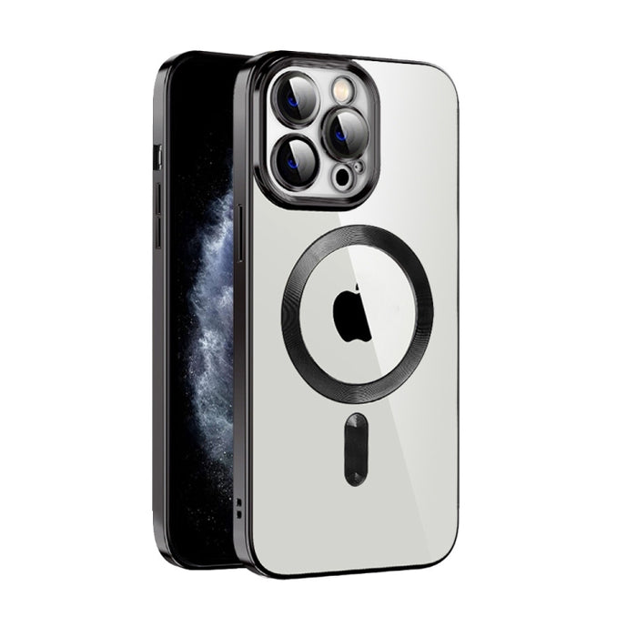 Caja de teléfono MagSafe de TPU con revestimiento de textura de CD con película de lente, For iPhone 14, For iPhone 14 Plus, For iPhone 14 Pro, For iPhone 14 Pro Max, For iPhone 13, For iPhone 13 Pro, For iPhone 13 Pro Max, For iPhone 12               ...