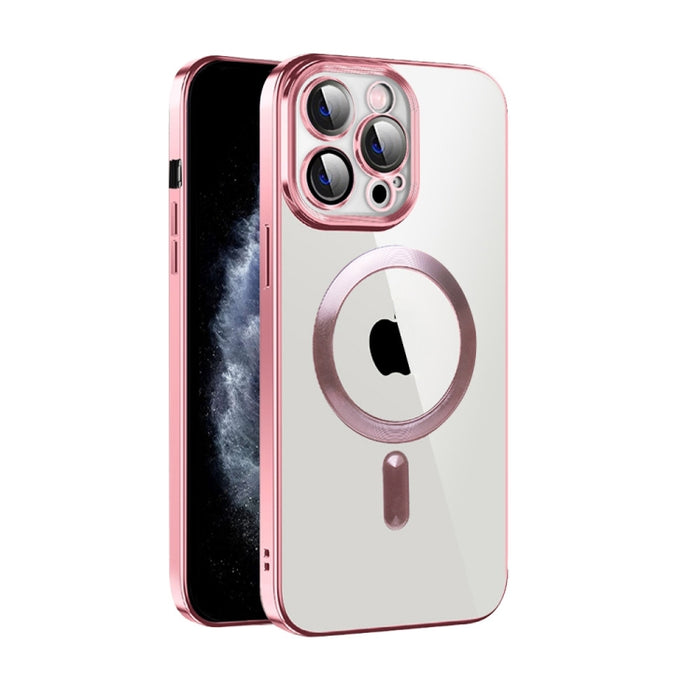 Caja de teléfono MagSafe de TPU con revestimiento de textura de CD con película de lente, For iPhone 14, For iPhone 14 Plus, For iPhone 14 Pro, For iPhone 14 Pro Max, For iPhone 13, For iPhone 13 Pro, For iPhone 13 Pro Max, For iPhone 12               ...