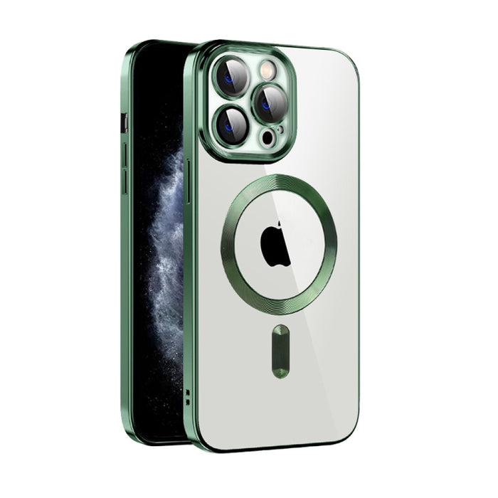 Caja de teléfono MagSafe de TPU con revestimiento de textura de CD con película de lente, For iPhone 14, For iPhone 14 Plus, For iPhone 14 Pro, For iPhone 14 Pro Max, For iPhone 13, For iPhone 13 Pro, For iPhone 13 Pro Max, For iPhone 12               ...