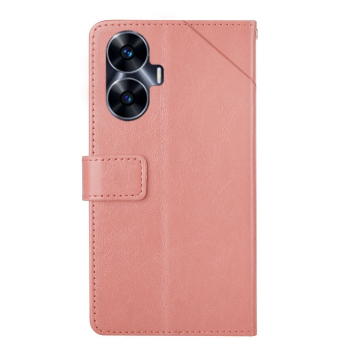 HT01 Estuche para teléfono de cuero con tapa y patrón en forma de Y, For Realme C55, For Xiaomi Redmi Note 12 4G Global, For Honor X9a 5G / Magic5 Lite, For Honor X5 4G
