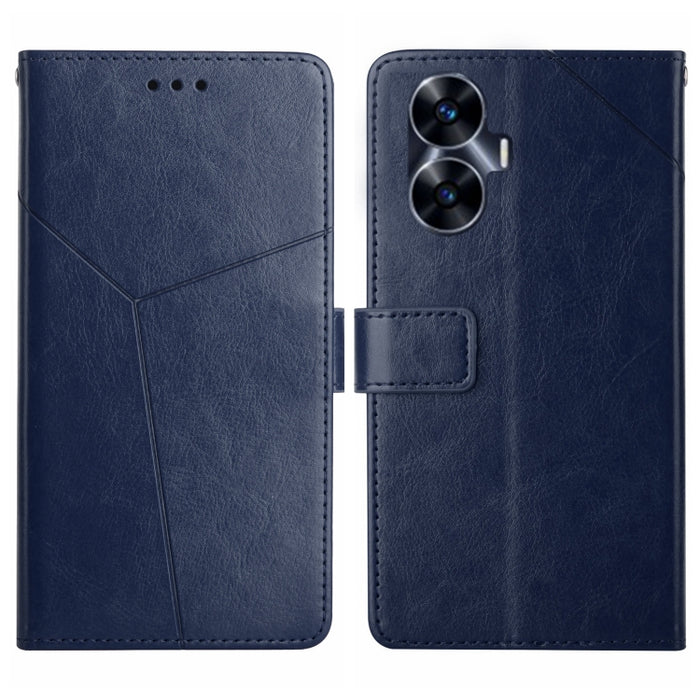 HT01 Estuche para teléfono de cuero con tapa y patrón en forma de Y, For Realme C55, For Xiaomi Redmi Note 12 4G Global, For Honor X9a 5G / Magic5 Lite, For Honor X5 4G