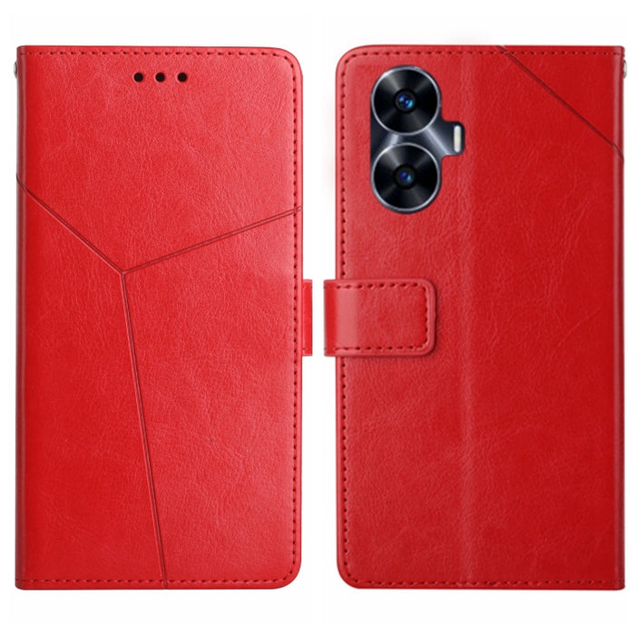 HT01 Estuche para teléfono de cuero con tapa y patrón en forma de Y, For Realme C55, For Xiaomi Redmi Note 12 4G Global, For Honor X9a 5G / Magic5 Lite, For Honor X5 4G