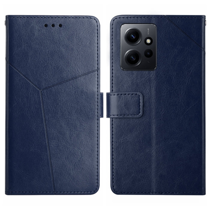HT01 Estuche para teléfono de cuero con tapa y patrón en forma de Y, For Realme C55, For Xiaomi Redmi Note 12 4G Global, For Honor X9a 5G / Magic5 Lite, For Honor X5 4G