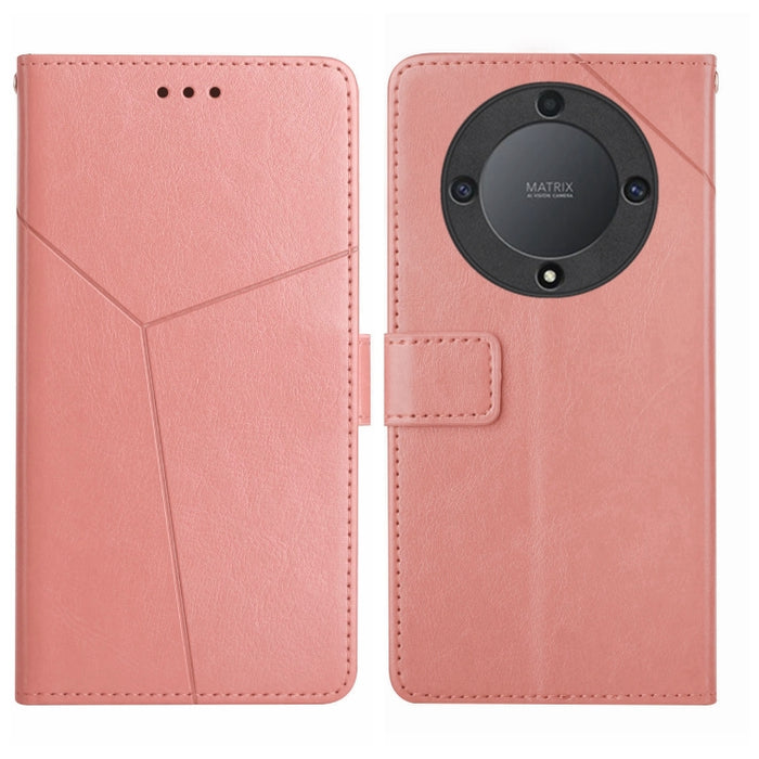 HT01 Estuche para teléfono de cuero con tapa y patrón en forma de Y, For Realme C55, For Xiaomi Redmi Note 12 4G Global, For Honor X9a 5G / Magic5 Lite, For Honor X5 4G