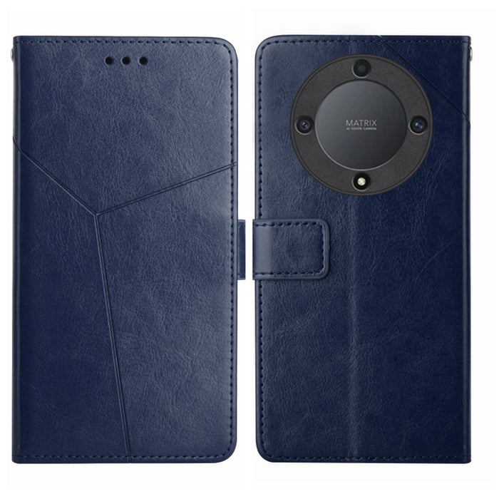 HT01 Estuche para teléfono de cuero con tapa y patrón en forma de Y, For Realme C55, For Xiaomi Redmi Note 12 4G Global, For Honor X9a 5G / Magic5 Lite, For Honor X5 4G