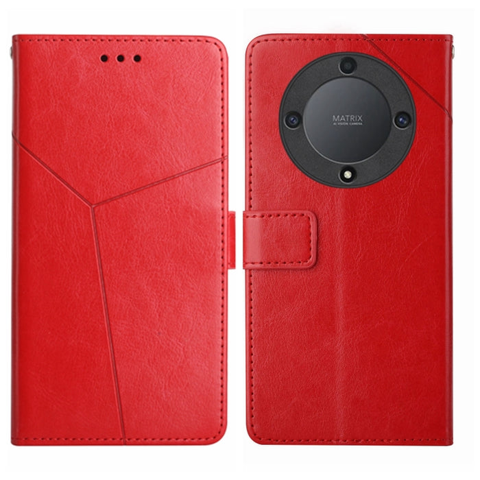 HT01 Estuche para teléfono de cuero con tapa y patrón en forma de Y, For Realme C55, For Xiaomi Redmi Note 12 4G Global, For Honor X9a 5G / Magic5 Lite, For Honor X5 4G
