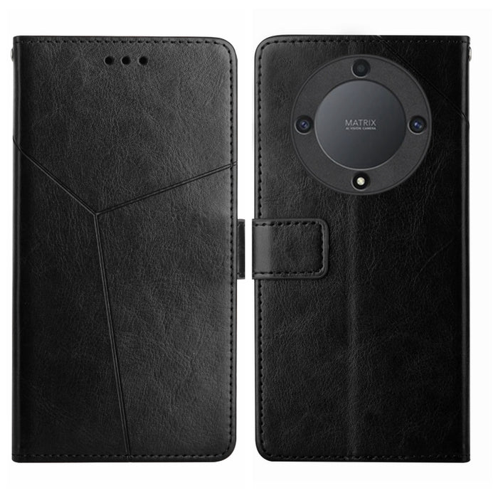 HT01 Estuche para teléfono de cuero con tapa y patrón en forma de Y, For Realme C55, For Xiaomi Redmi Note 12 4G Global, For Honor X9a 5G / Magic5 Lite, For Honor X5 4G